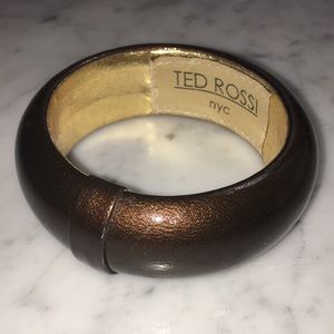 Ted Rossi NYC Bronze Brown Leather Bangle